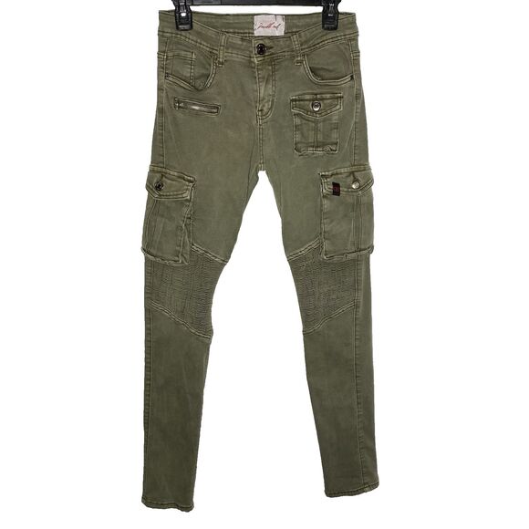 DOUBLE RED Cargo Pants Stretch Performance Tactical Streetwear Womens 4 Green - Picture 3 of 11